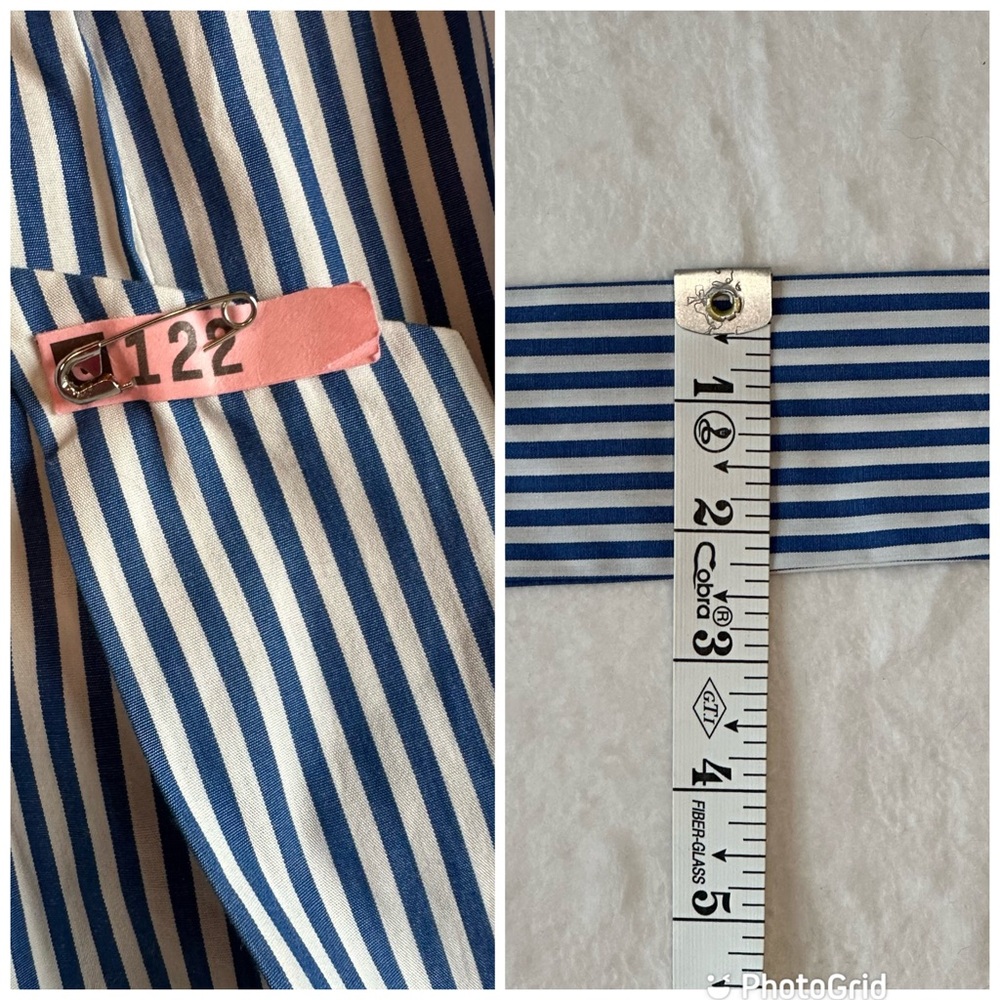 Pappagallo Blue White Fit & Flare Sleeveless Dress Nautical Preppy, size Medium - Picture 12 of 16